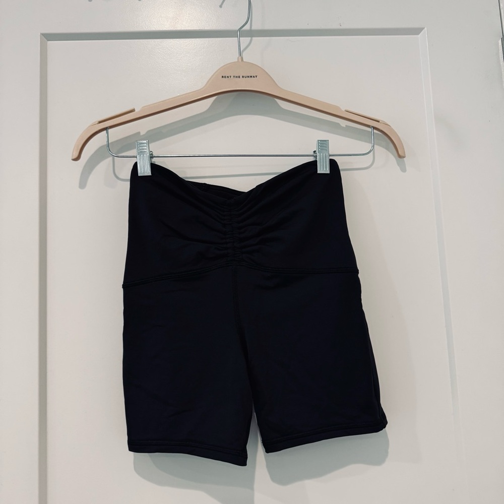 NWOT MICHI Ruched Black Women's Biker Shorts, XS